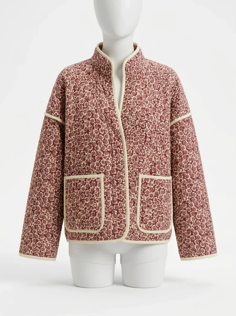 Kimono court coton épais automne femme confortable