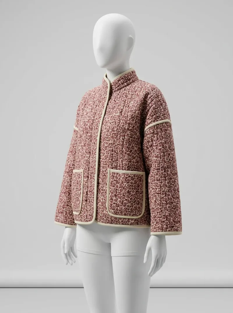Kimono court coton épais automne femme confortable