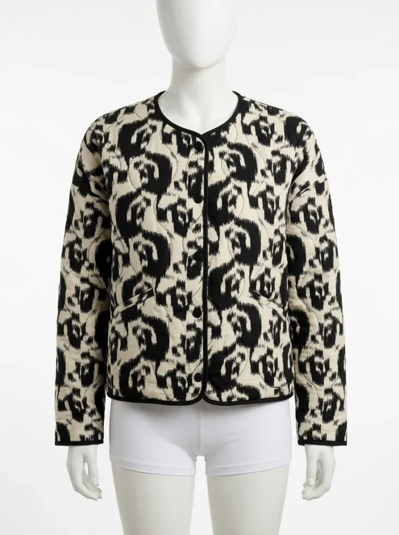 Kimono court coton matelassé hiver élégant femme