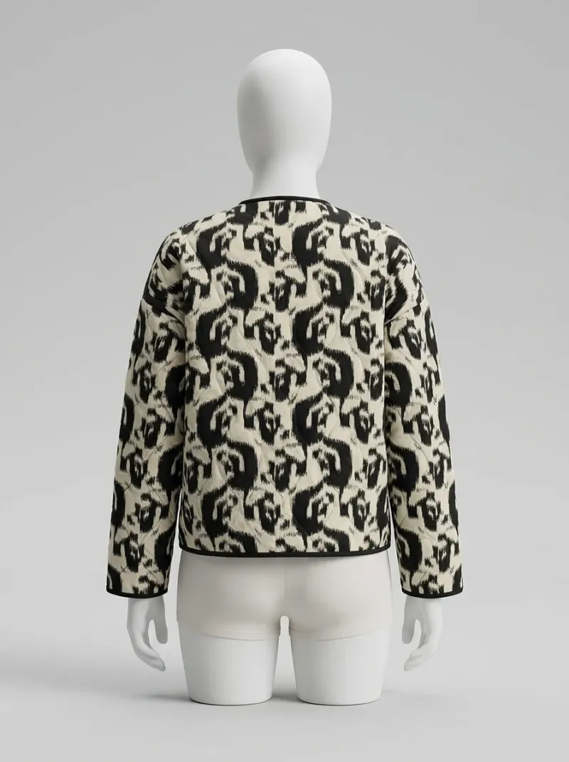 Kimono court coton matelassé hiver élégant femme