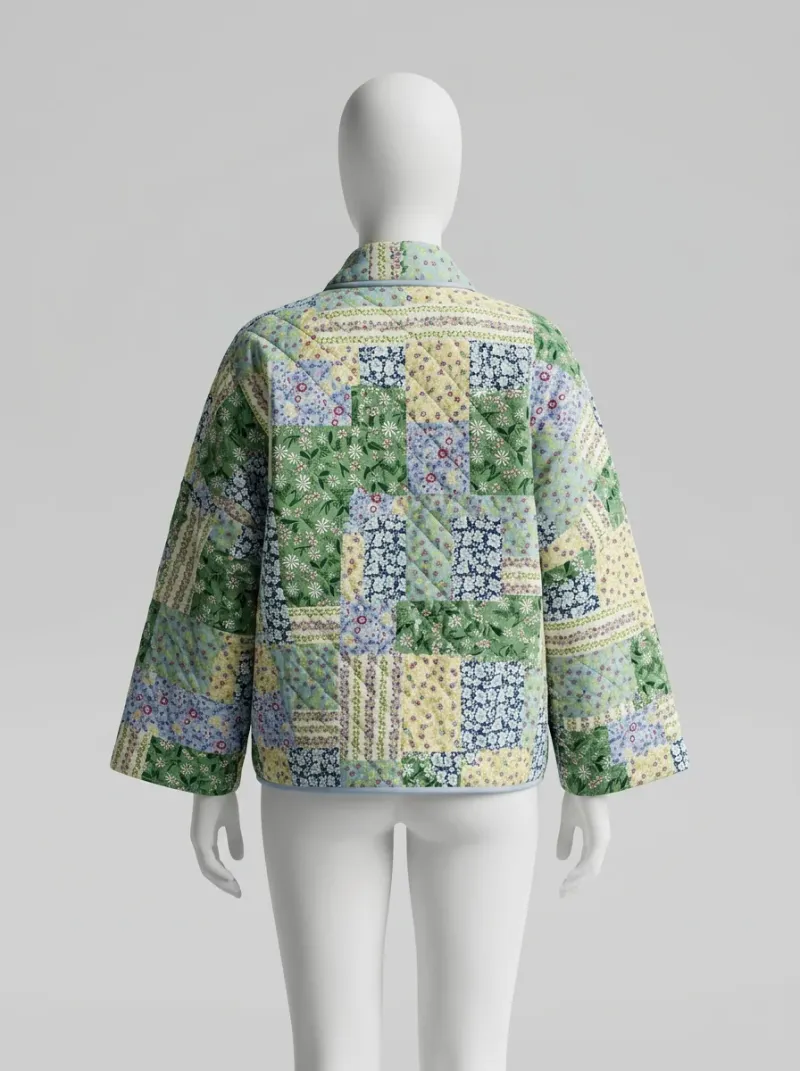 Kimono court coton polyester chaud hiver femme