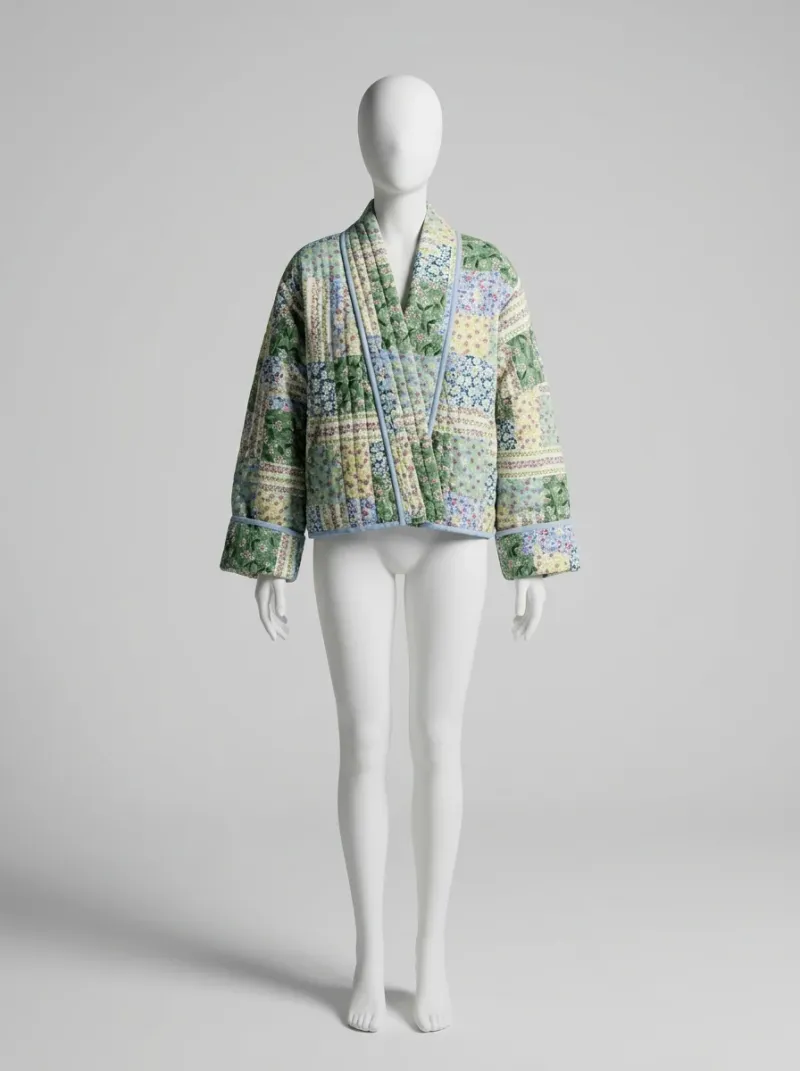 Kimono court coton polyester chaud hiver femme