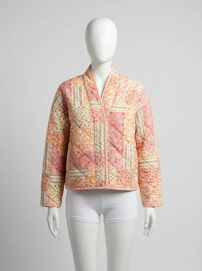 Kimono court coton polyester chaud hiver femme