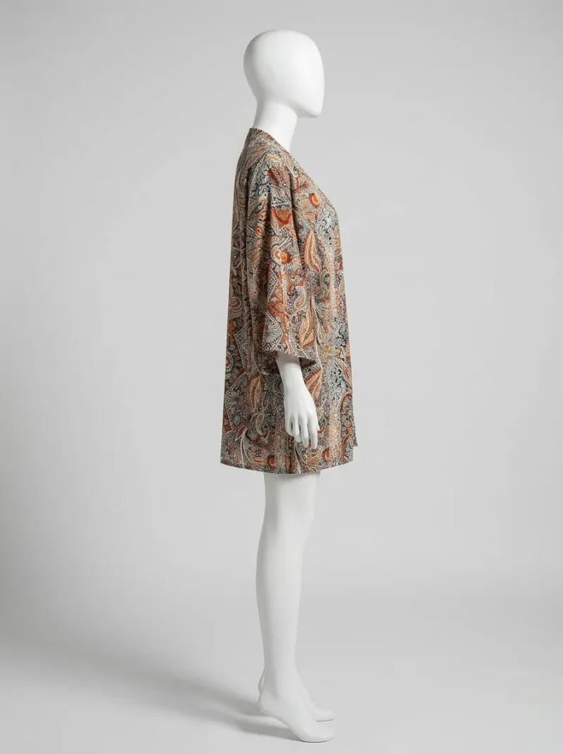 Kimono court polyester bohème femme estival fluide