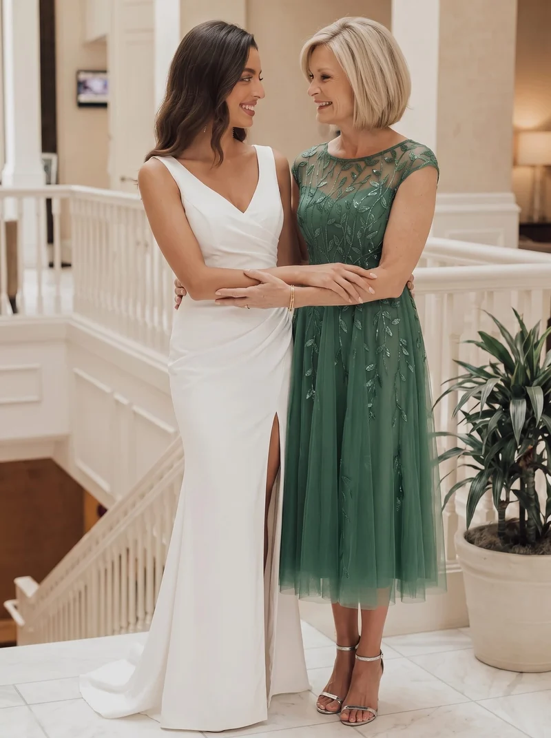 Robe invitée mariage grande taille à paillettes coupe trapèze