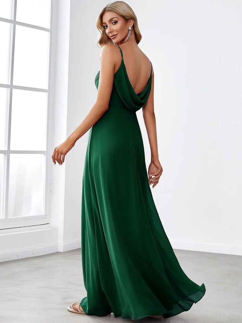 ever NOVA|Grande Taille Robe de demoiselle d'honneur drapée au dos avec décolleté en cœur