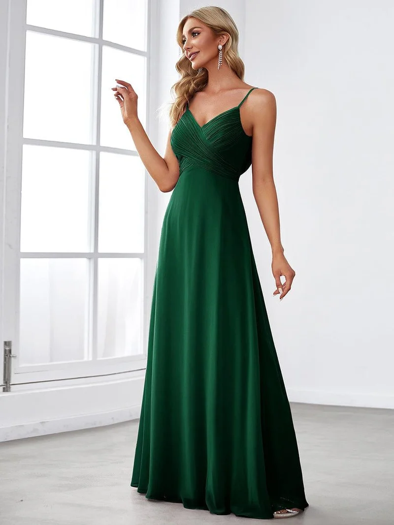 ever NOVA|Grande Taille Robe de demoiselle d'honneur drapée au dos avec décolleté en cœur