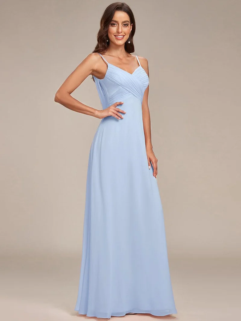 ever NOVA|Grande Taille Robe de demoiselle d'honneur drapée au dos avec décolleté en cœur
