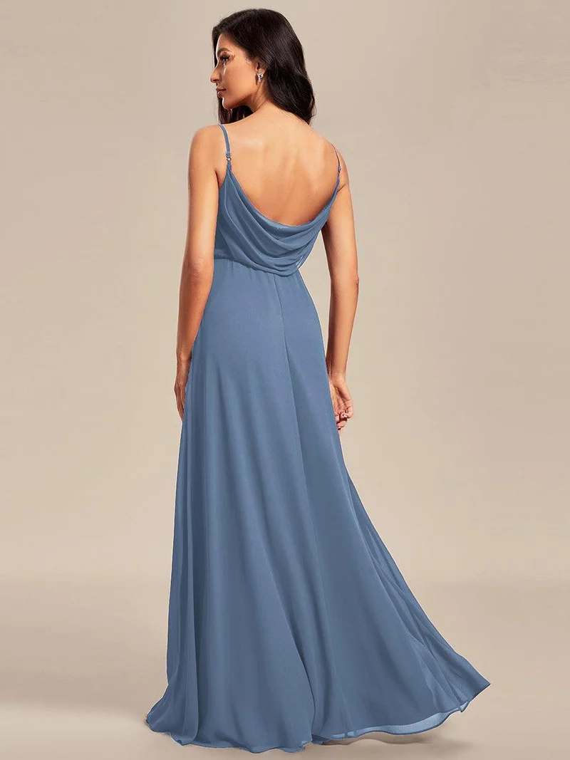 ever NOVA|Grande Taille Robe de demoiselle d'honneur drapée au dos avec décolleté en cœur