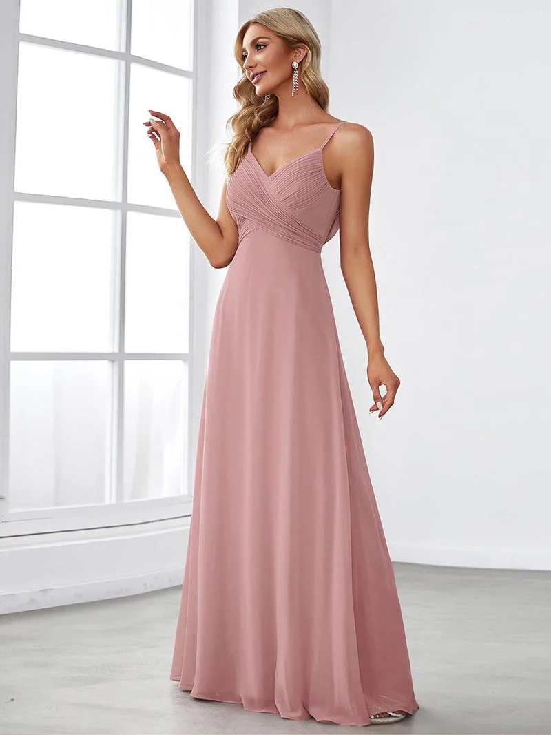 ever NOVA|Grande Taille Robe de demoiselle d'honneur drapée au dos avec décolleté en cœur