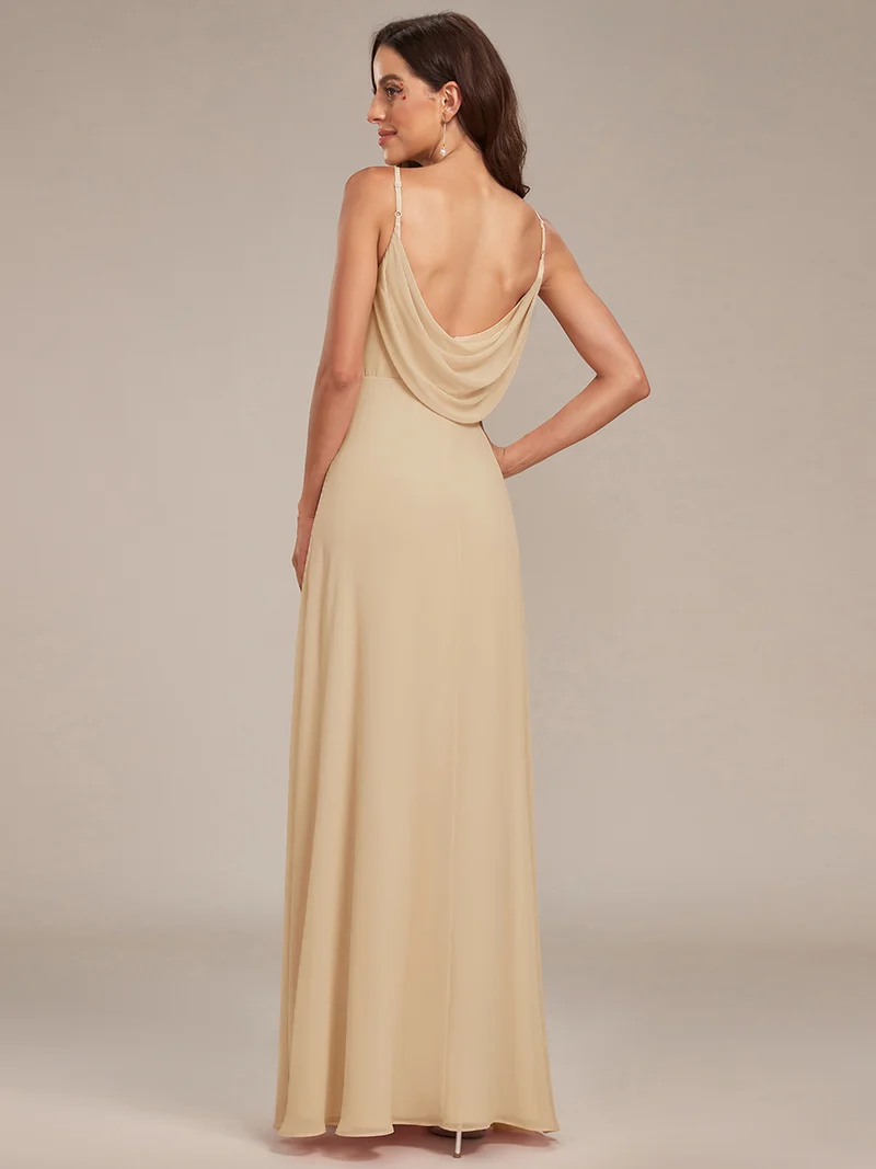ever NOVA|Grande Taille Robe de demoiselle d'honneur drapée au dos avec décolleté en cœur