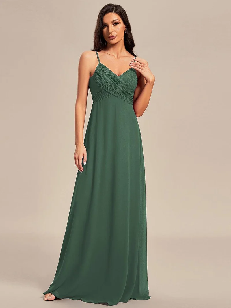 ever NOVA|Grande Taille Robe de demoiselle d'honneur drapée au dos avec décolleté en cœur