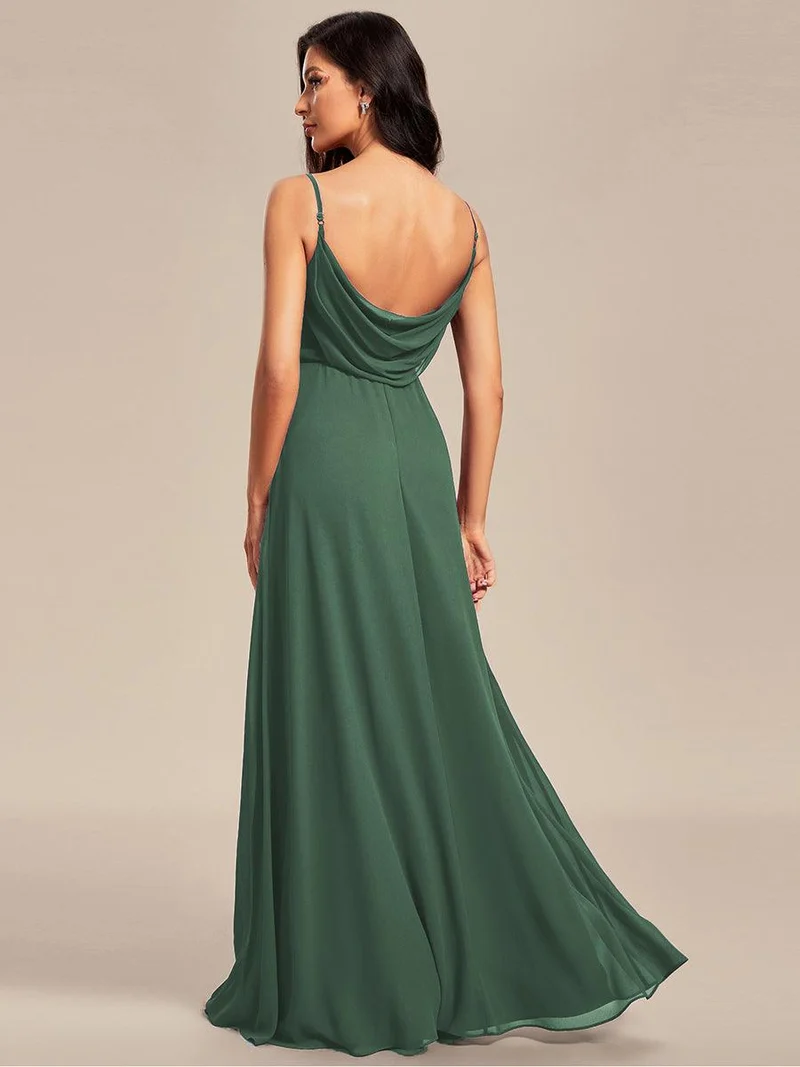 ever NOVA|Grande Taille Robe de demoiselle d'honneur drapée au dos avec décolleté en cœur