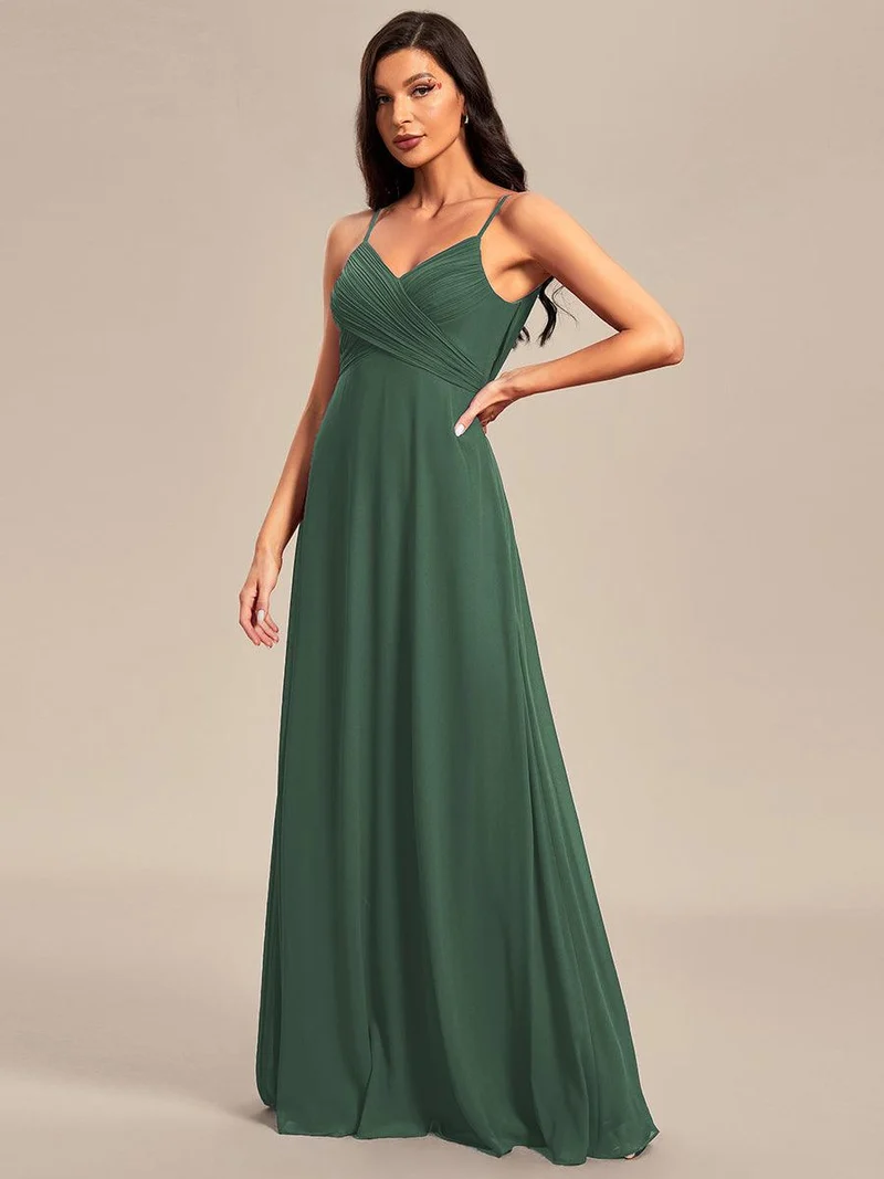 ever NOVA|Grande Taille Robe de demoiselle d'honneur drapée au dos avec décolleté en cœur