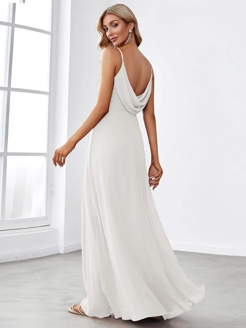 ever NOVA|Grande Taille Robe de demoiselle d'honneur drapée au dos avec décolleté en cœur
