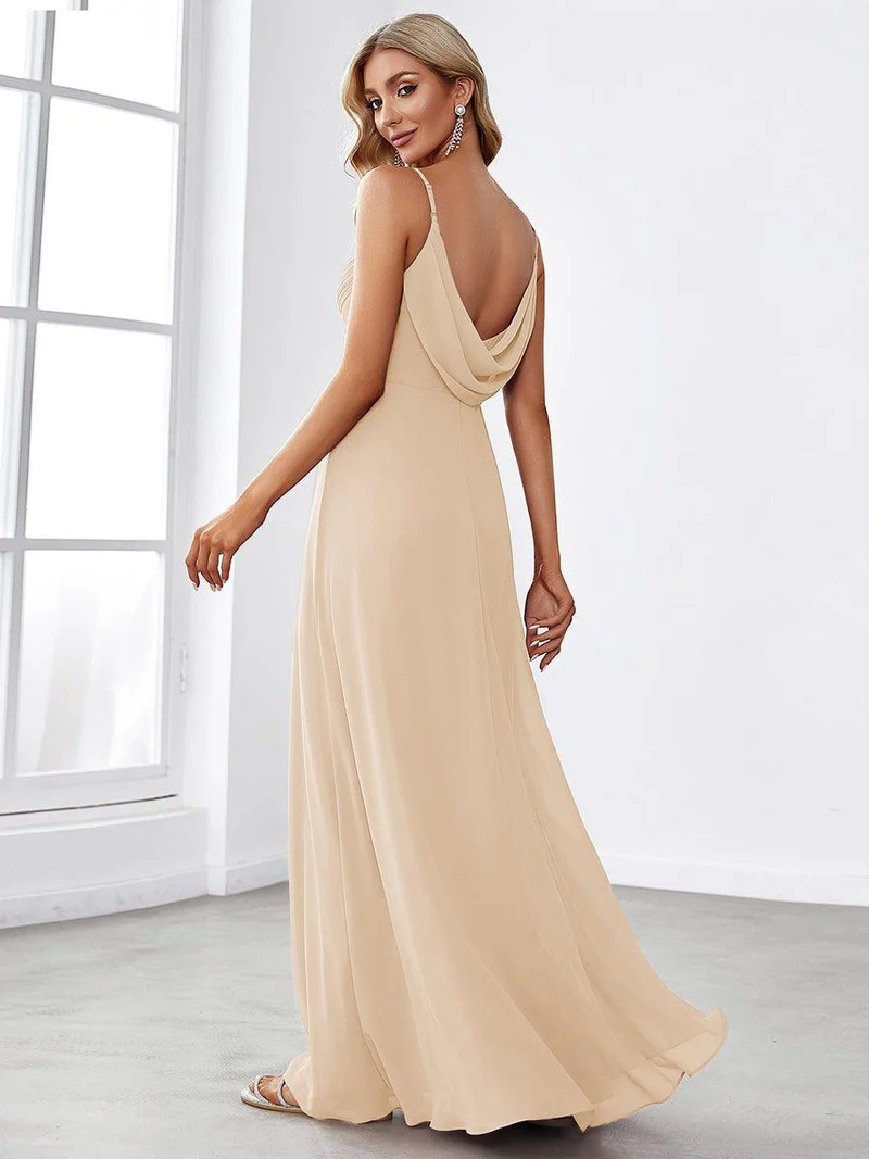 ever NOVA|Grande Taille Robe de demoiselle d'honneur drapée au dos avec décolleté en cœur