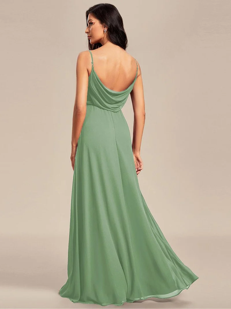 ever NOVA|Grande Taille Robe de demoiselle d'honneur drapée au dos avec décolleté en cœur