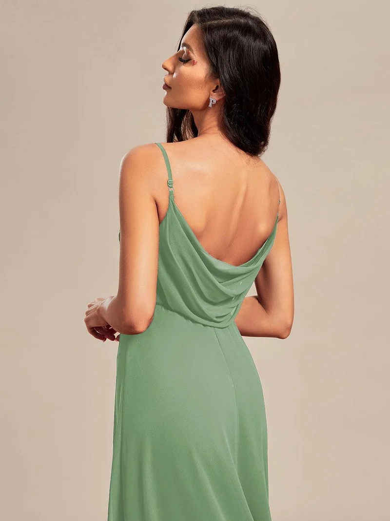 ever NOVA|Grande Taille Robe de demoiselle d'honneur drapée au dos avec décolleté en cœur