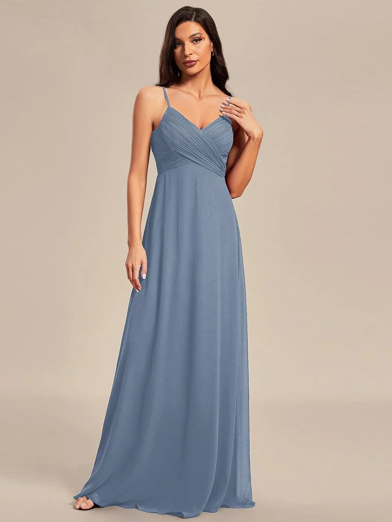 ever NOVA|Grande Taille Robe de demoiselle d'honneur drapée au dos avec décolleté en cœur