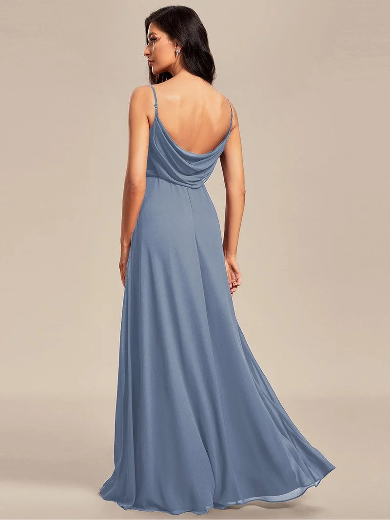 ever NOVA|Grande Taille Robe de demoiselle d'honneur drapée au dos avec décolleté en cœur