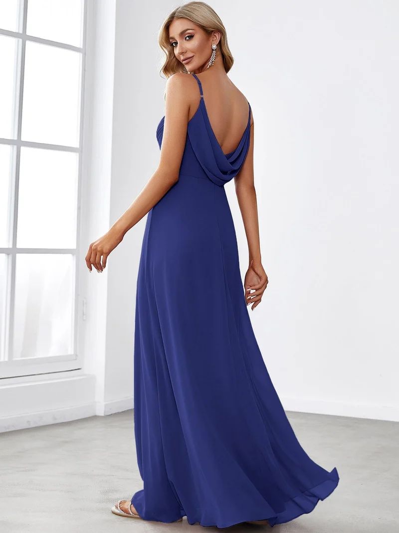 ever NOVA|Grande Taille Robe de demoiselle d'honneur drapée au dos avec décolleté en cœur