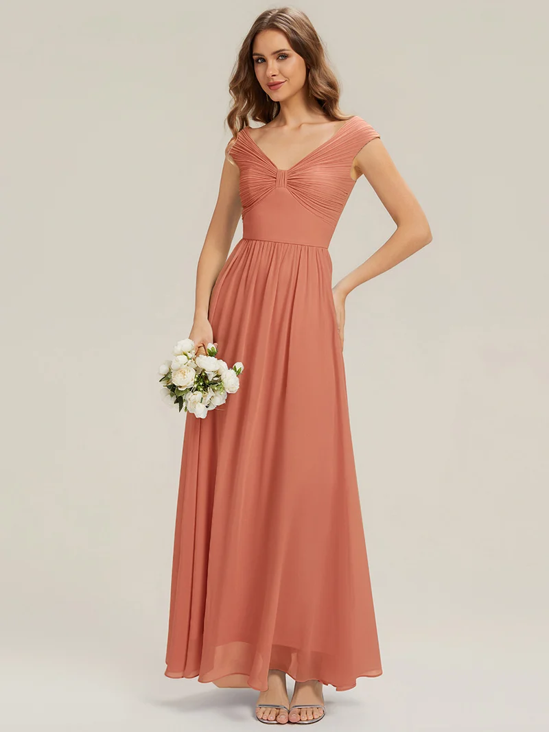ever NEMI|Robe à manches courtes en mousseline plissée