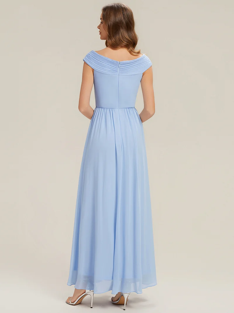ever NEMI|Robe à manches courtes en mousseline plissée