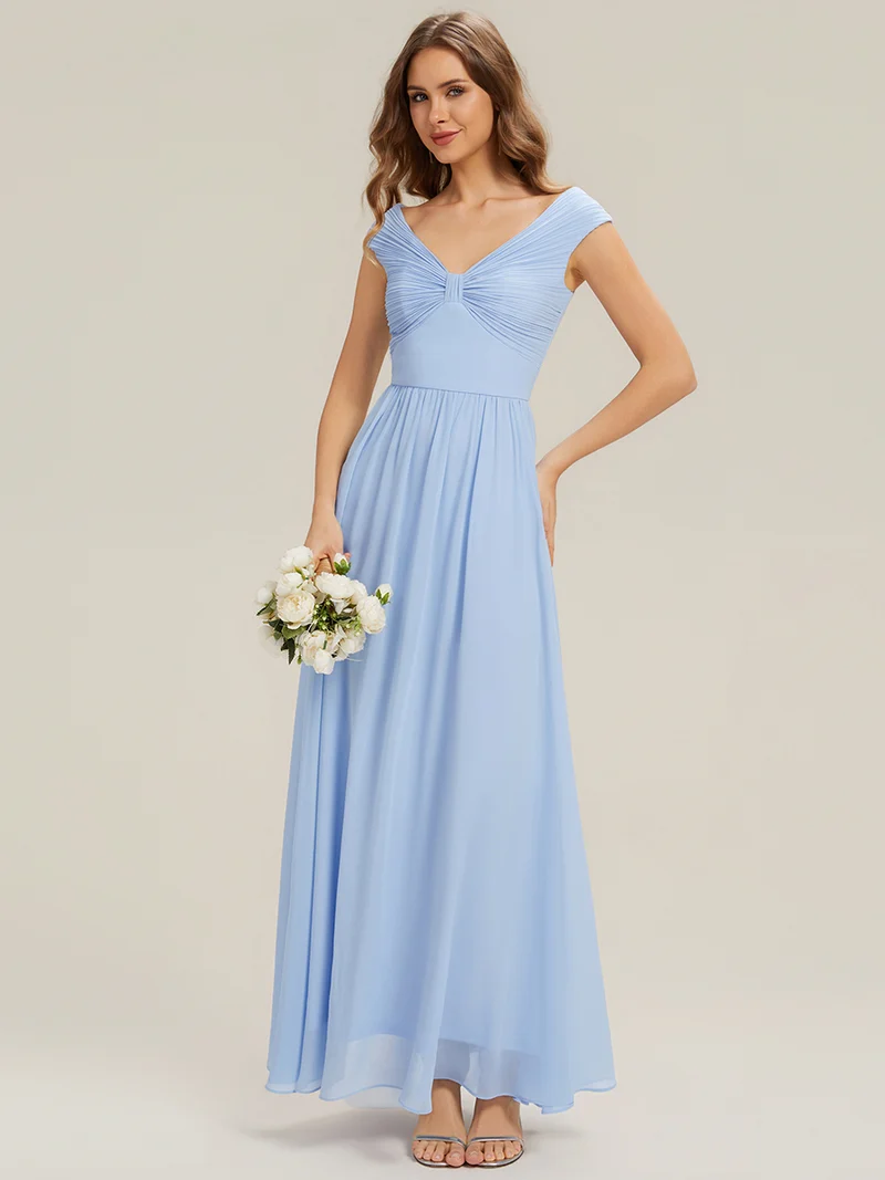 ever NEMI|Robe à manches courtes en mousseline plissée