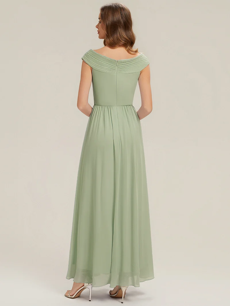ever NEMI|Robe à manches courtes en mousseline plissée