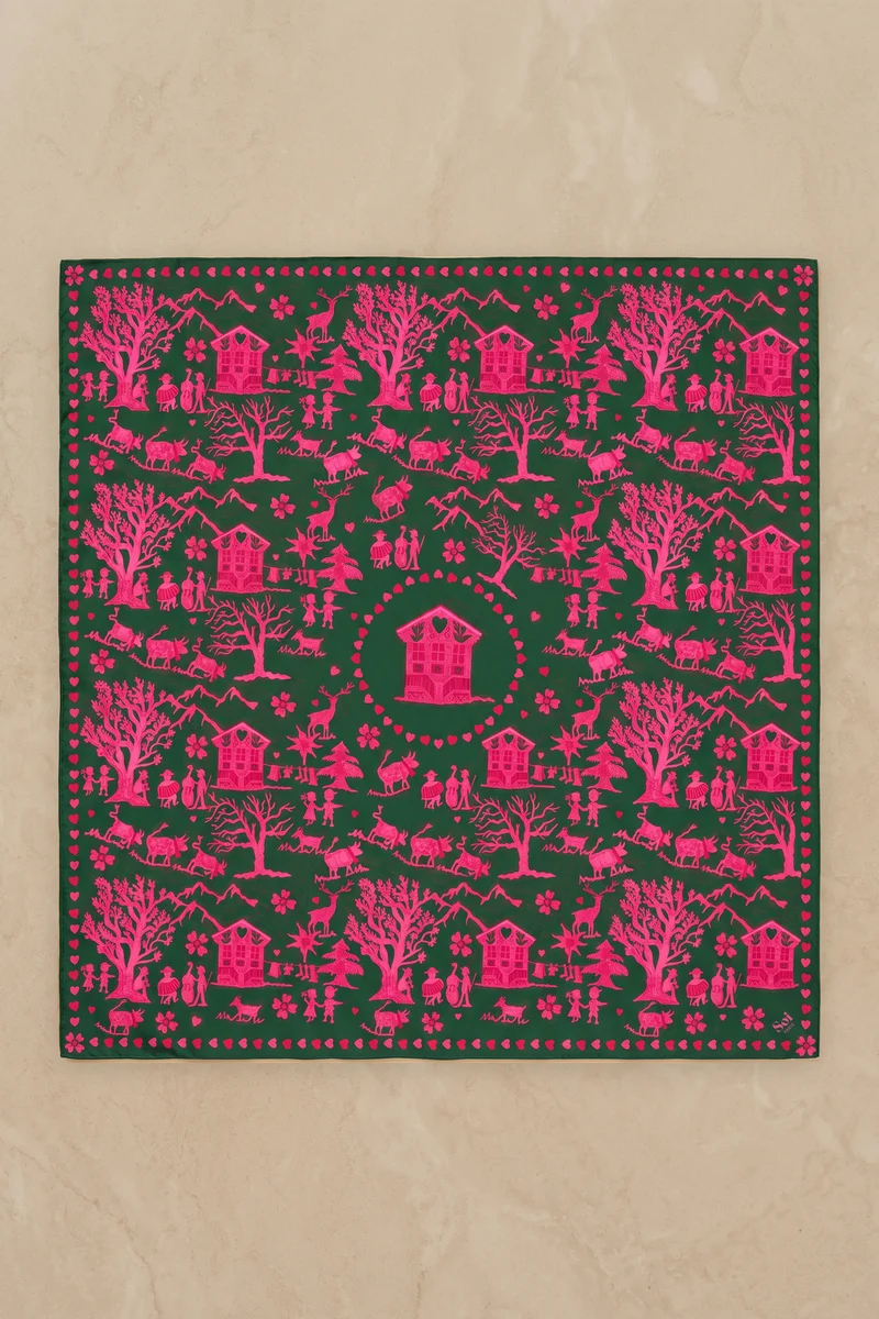 Foulard en Soie Chalet