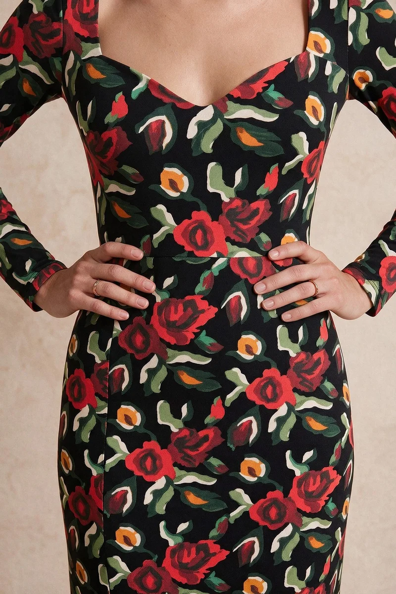 Robe Grand Cœur Rose des Nuits