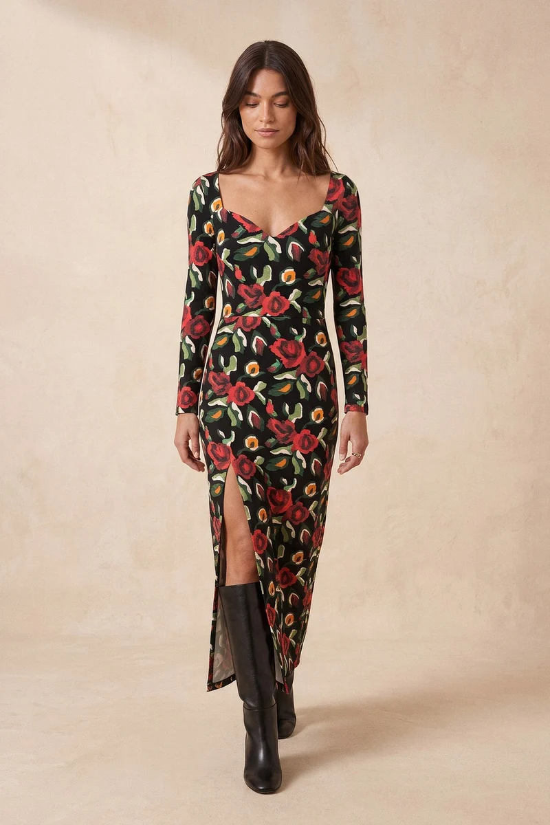 Robe Grand Cœur Rose des Nuits