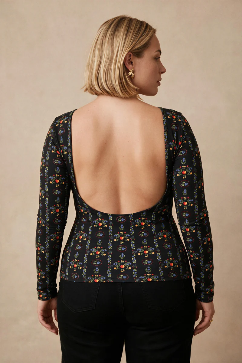 Top Dolly Jardin Brodé