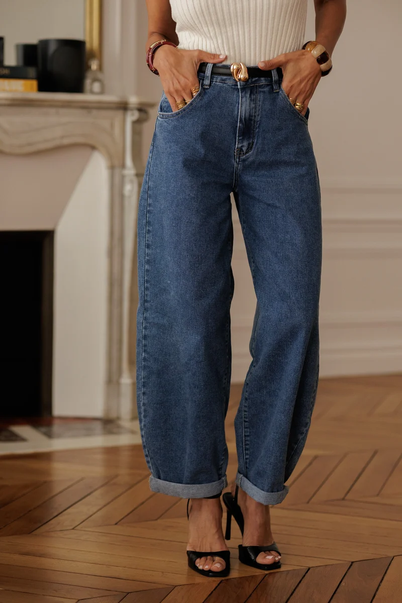Jean balloon Riven bleu foncé