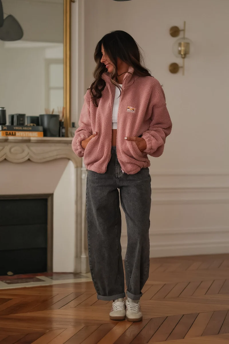 Veste polaire Gia rose