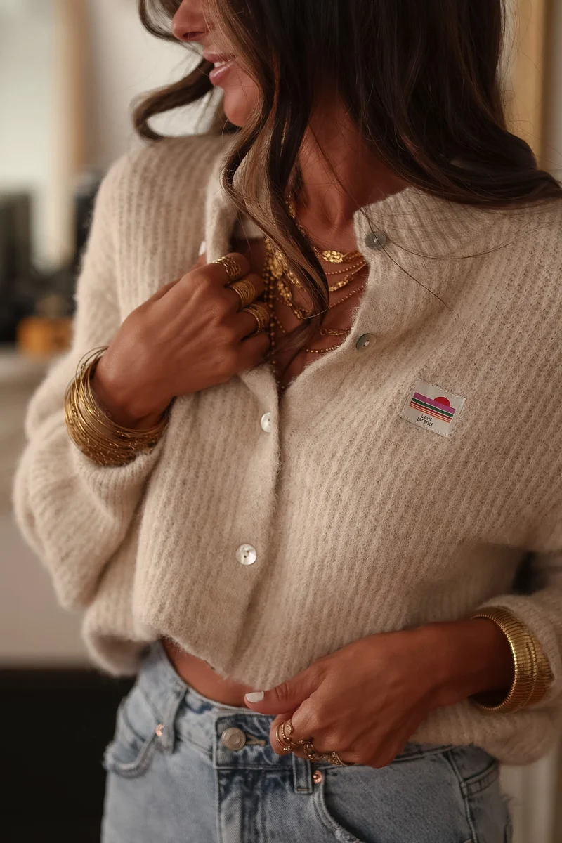 Gilet Flavie beige