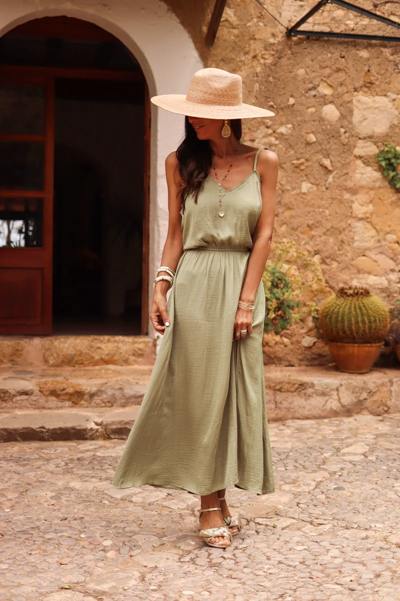 Robe Jess kaki clair