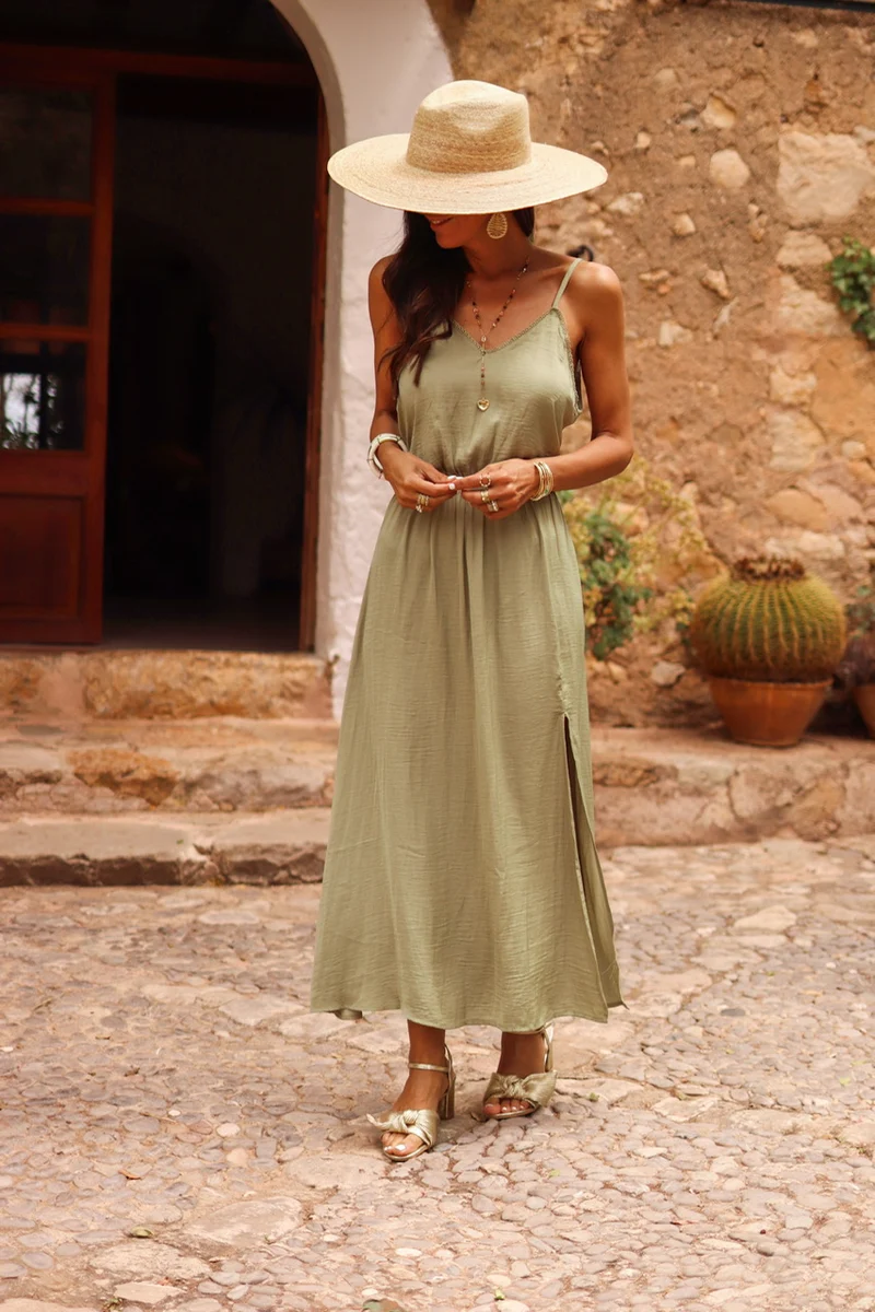 Robe Jess kaki clair