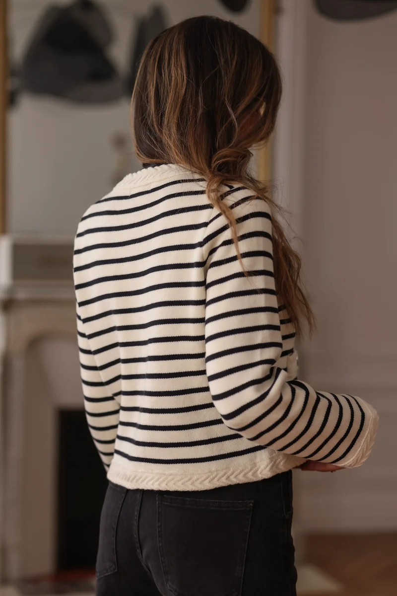 Gilet Garance marinière