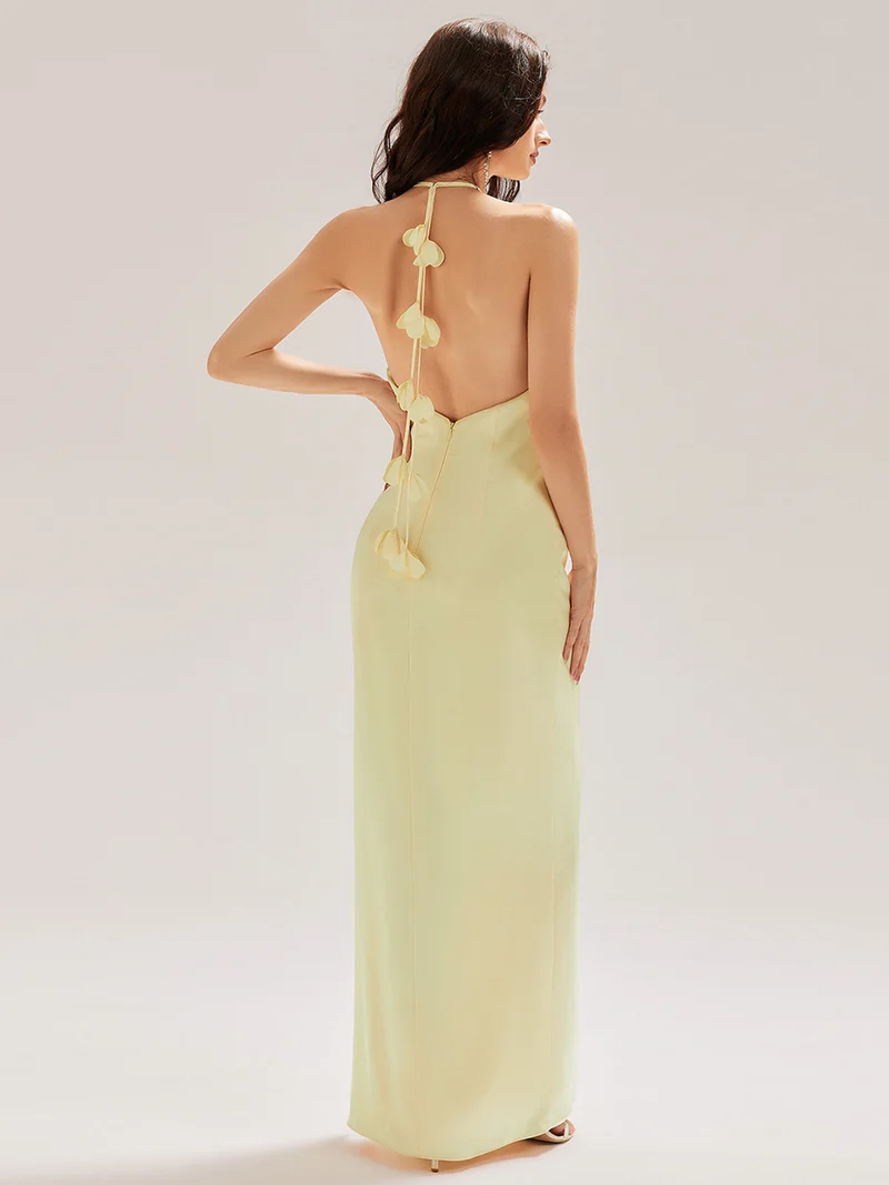 ever ELYS|Robe longue sans manches à fleurs