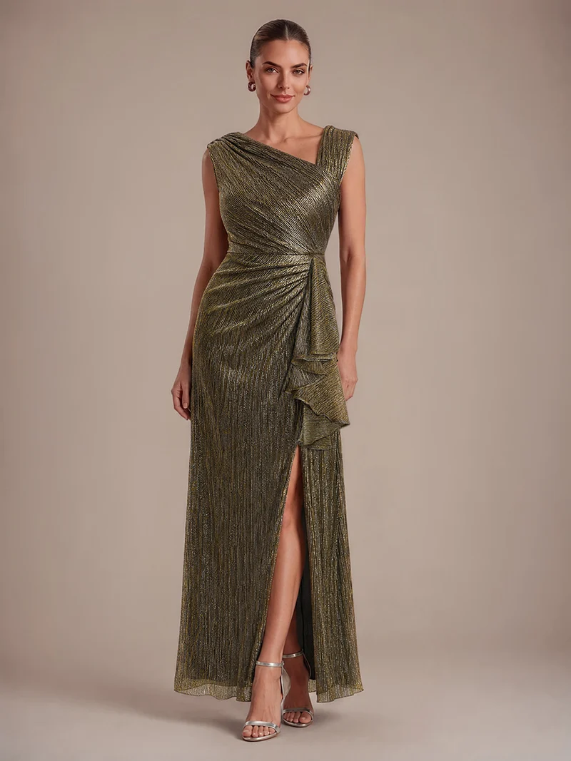 Robe Longue Tulle Asymétrique Taille Haute Fendue