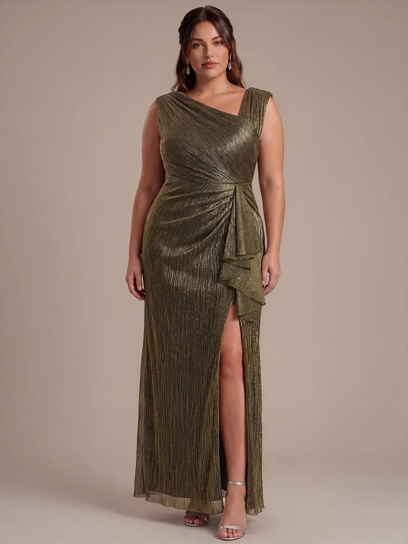 Robe Longue Tulle Asymétrique Taille Haute Fendue