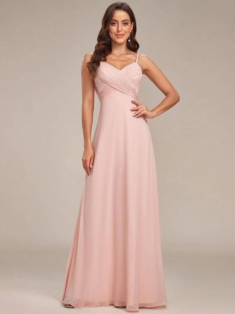 ever NOVA|Taille personnalisée Robe demoiselle d'honneur drapée au dos décolleté en cœur