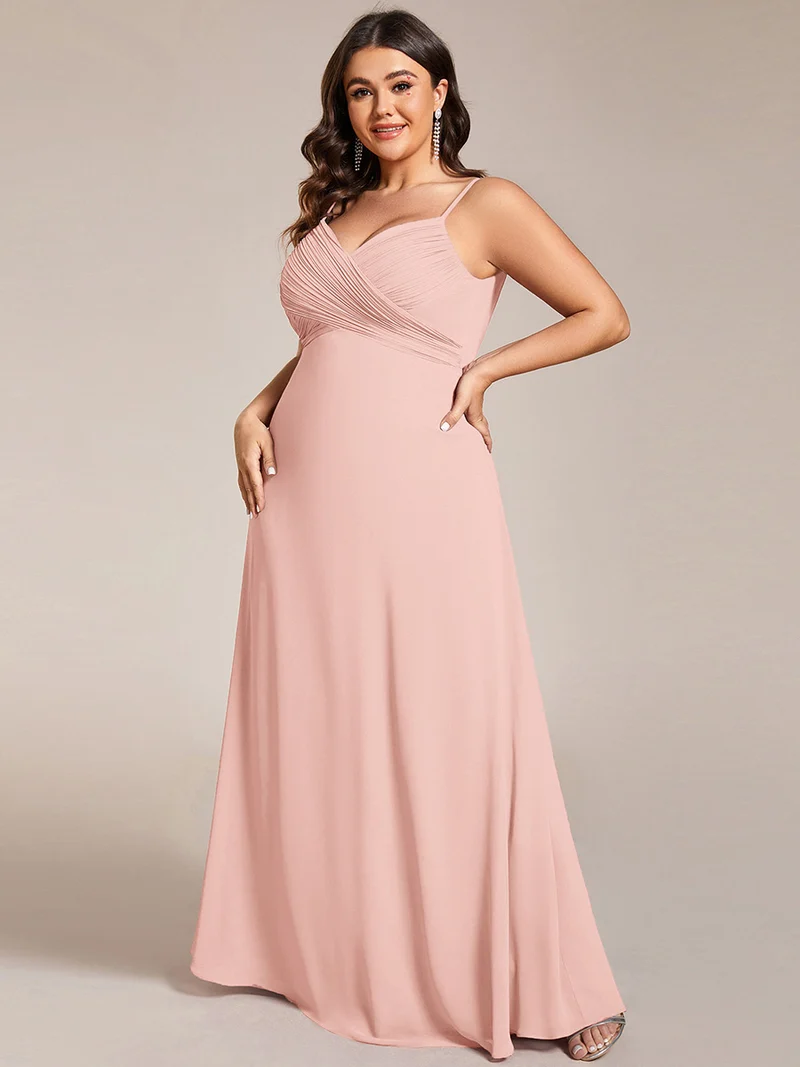 ever NOVA|Taille personnalisée Robe demoiselle d'honneur drapée au dos décolleté en cœur