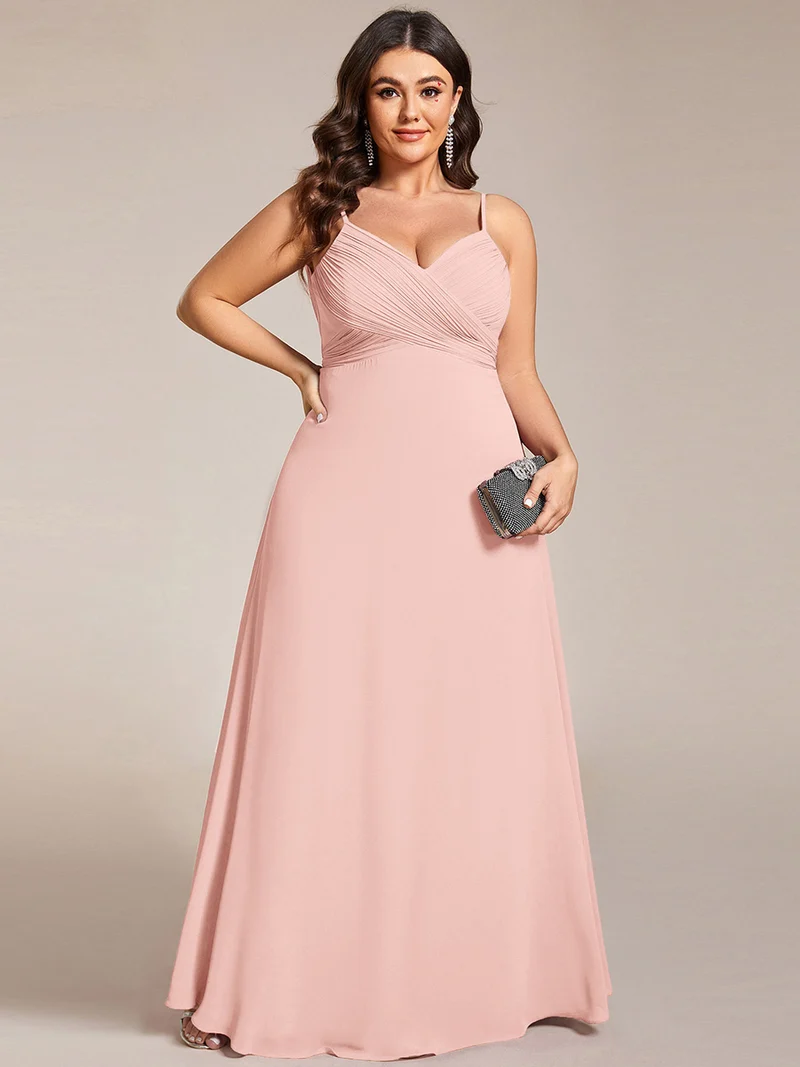 ever NOVA|Taille personnalisée Robe demoiselle d'honneur drapée au dos décolleté en cœur