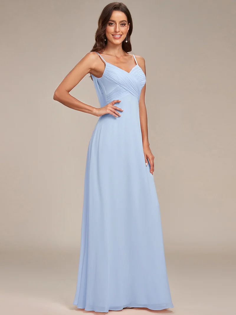 ever NOVA|Taille personnalisée Robe demoiselle d'honneur drapée au dos décolleté en cœur