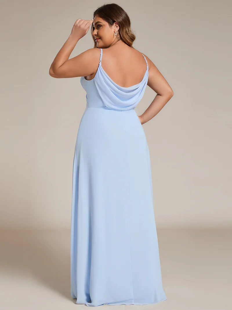 ever NOVA|Taille personnalisée Robe demoiselle d'honneur drapée au dos décolleté en cœur