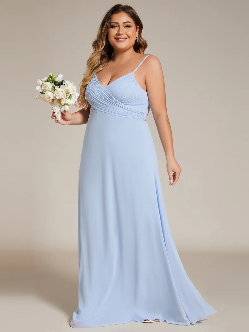 ever NOVA|Taille personnalisée Robe demoiselle d'honneur drapée au dos décolleté en cœur