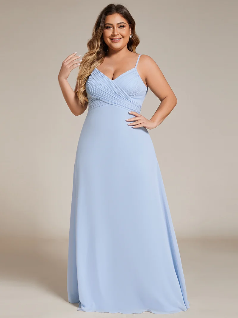 ever NOVA|Taille personnalisée Robe demoiselle d'honneur drapée au dos décolleté en cœur