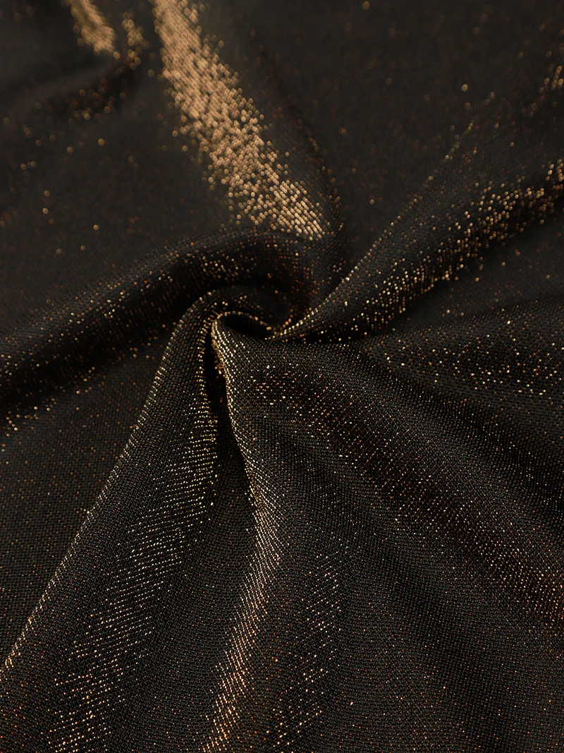 Robe longue scintillante à détail noué col V